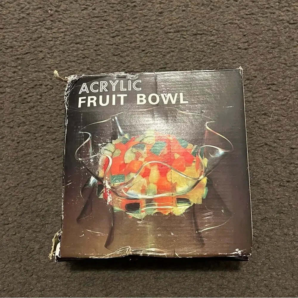 Vintage Clear Acrylic Fruit Bowl